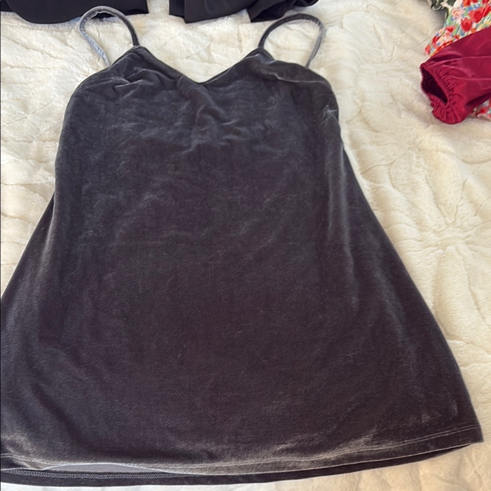 Women's grey Velvet Dress
